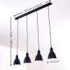 TIMOLA Pendant Light black, white, 4-light sources