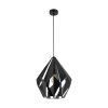 Eglo CARLTON pendant light black, silver, 1-light source