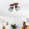 HAERVEJ Ceiling Light Dark wood, black, 2-light sources