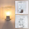 eckig wall light stainless steel, white, 1-light source