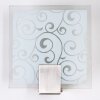 eckig wall light stainless steel, white, 1-light source