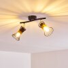 Ayen Ceiling Light black-gold, 2-light sources