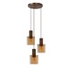 Lucide TOLEDO Pendant light copper, 3-light sources