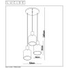 Lucide TOLEDO Pendant light copper, 3-light sources