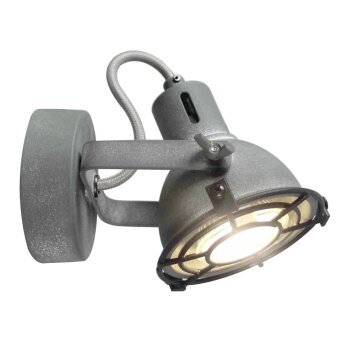 Brilliant JESPER wall spotlight LED grey, 1-light source