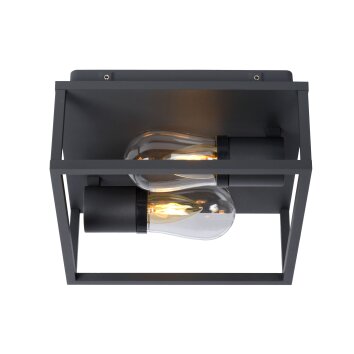 Ceiling Light Lucide CARLYN black, 2-light sources