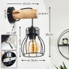 GONDO Wall Light Light wood, black, 1-light source