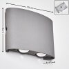 ABAIANG Outdoor Wall Light LED grey, 1-light source