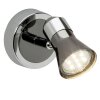 Brilliant JUPP wall spotlight LED chrome, black, 1-light source