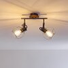 Sundsvall Ceiling Light Dark wood, black, 2-light sources