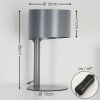 LAUNCESTON Table lamp grey, 1-light source