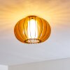 VALKOM Ceiling light Light wood, matt nickel, 1-light source
