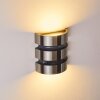 KOLDING Outdoor Wall Light LED stainless steel, black, 2-light sources