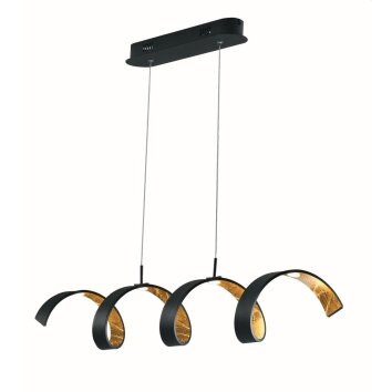 Lutec HELIX Pendant Light gold, black, 4-light sources