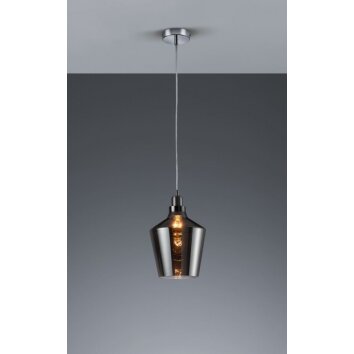 Trio CALAIS hanging light aluminium, 1-light source