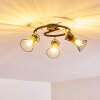 Ayen Ceiling Light black-gold, 3-light sources