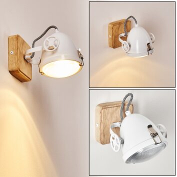 Wall Light Coruna Light wood, white, 1-light source