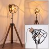 HAERVEJ Floor Lamp Dark wood, black, 1-light source