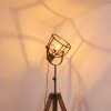 HAERVEJ Floor Lamp Dark wood, black, 1-light source
