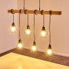 BARBENGO Pendant Light Light wood, black, 6-light sources