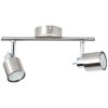 Brilliant ANDRES Ceiling light chrome, matt nickel, 2-light sources
