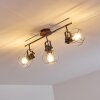 Sundsvall Ceiling Light Dark wood, black, 3-light sources