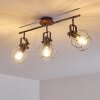 Sundsvall Ceiling Light Dark wood, black, 3-light sources