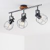 Sundsvall Ceiling Light Dark wood, black, 3-light sources