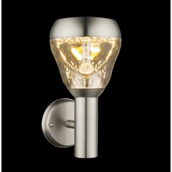 Globo outdoor wall light LED clear, 1-light source