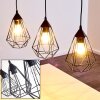 KAVVI Pendant Light black, 3-light sources
