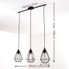 KAVVI Pendant Light black, 3-light sources