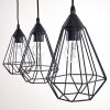 KAVVI Pendant Light black, 3-light sources