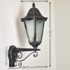 Lignac Outdoor Wall Light black, silver, 1-light source