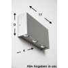 B-Leuchten Stream wall light aluminium, 6-light sources