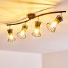 Ayen Ceiling Light black-gold, 4-light sources