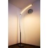 Santa Marta floor lamp LED chrome, matt nickel, 1-light source