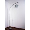 Santa Marta floor lamp LED chrome, matt nickel, 1-light source
