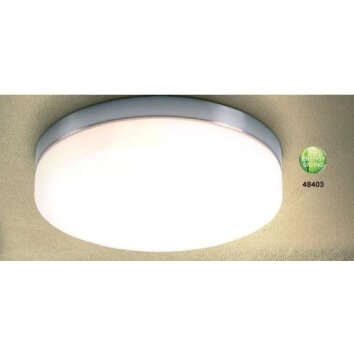 Globo OPAL ceiling light stainless steel, matt nickel, white, 3-light sources