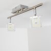 Kiruna Ceiling Light LED chrome, matt nickel, 2-light sources