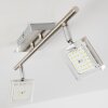 Kiruna Ceiling Light LED chrome, matt nickel, 2-light sources