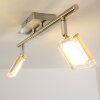 Kiruna Ceiling Light LED chrome, matt nickel, 2-light sources