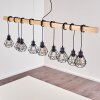BARBENGO Pendant Light Light wood, black, 9-light sources