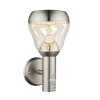 Globo outdoor wall light LED clear, 1-light source, Motion sensor
