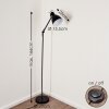TIMOLA Floor Lamp black, white, 1-light source