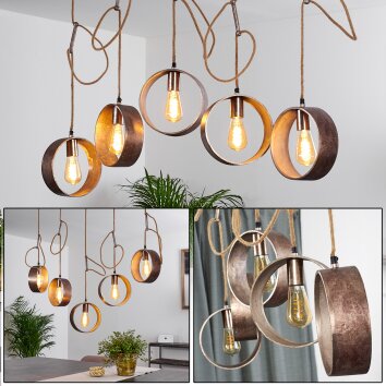 VAIAMONTE Pendant Light brown, bronze, grey, 4-light sources