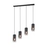 Pendant Light Trio Leuchten ROBIN black, 4-light sources
