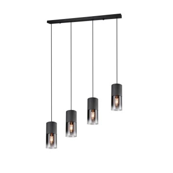 Pendant Light Trio Leuchten ROBIN black, 4-light sources