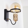 Okudari Wall Light black-gold, 1-light source