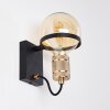 Okudari Wall Light black-gold, 1-light source