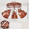 Ceiling Light Safari rust-coloured, 3-light sources